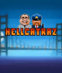 Explore the thrilling world of Hellcatraz slot by Relax Gaming, highlighting a quirky prisoner and a guard with the infamous Alcatraz prison and San Francisco skyline in the background. This image captures the adventure and mischief of an prison break-themed game, ideal for fans of retro gaming, delivering a entertaining gaming experience. 