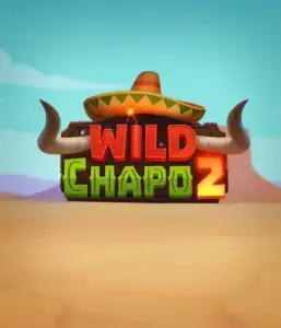 Embark on the lively Mexican desert with the Wild Chapo 2 game by Relax Gaming, showcasing a whimsical bull wearing a sombrero set against a serene desert backdrop. This graphic portrays the charm and humor of the game, perfect for players who enjoy unique themes, providing a captivating play experience.